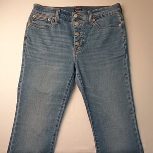 J.Crew Women Mid-Rise Skinny Jeans Blue Size 29/8 Button Fly Casual Stretch